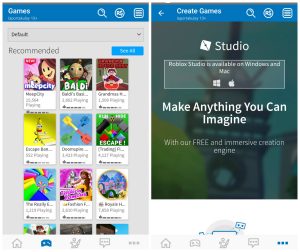 Download Roblox Apk For Android Ios Puregames - basically the main purpose of this app is to promote the games created by roblox users using the roblox studio it is a social platform that offers a lot