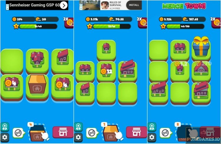 merge town buildings in order merge town buildings in order
