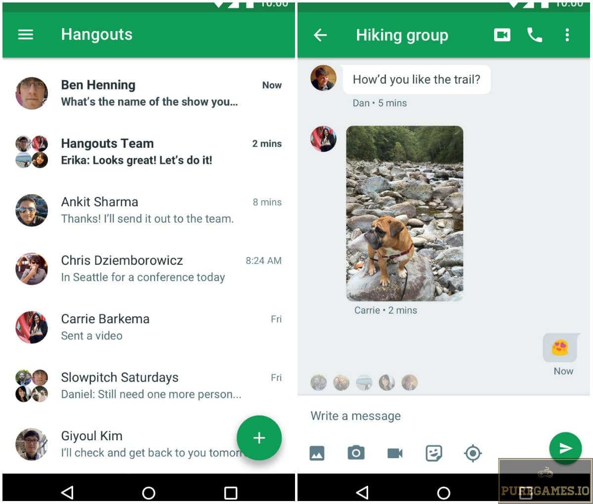 start new google hangouts conversation using gmail