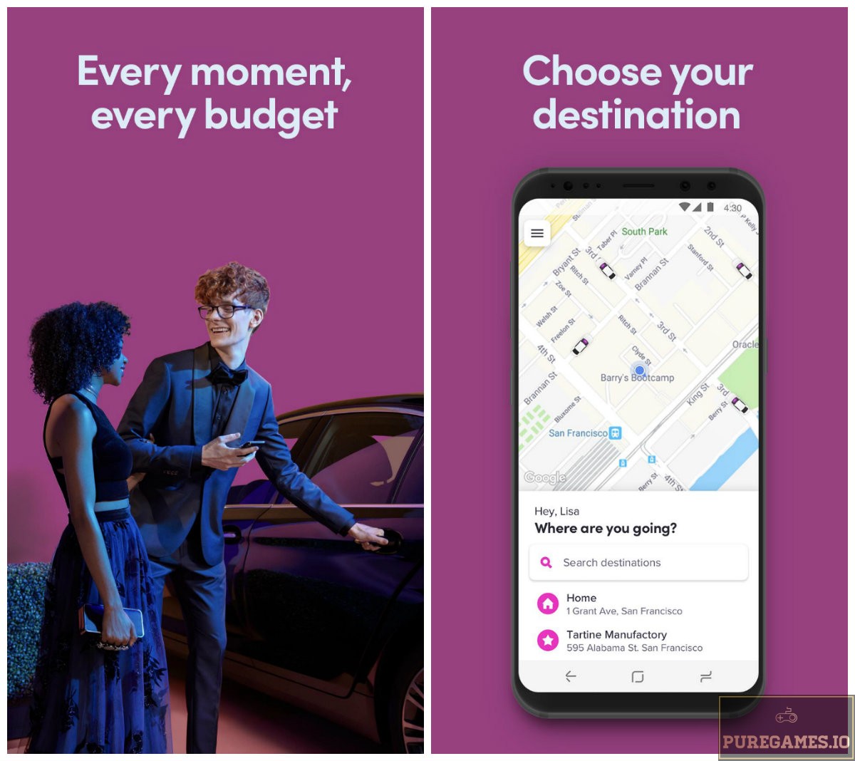 android split screen uber lyft