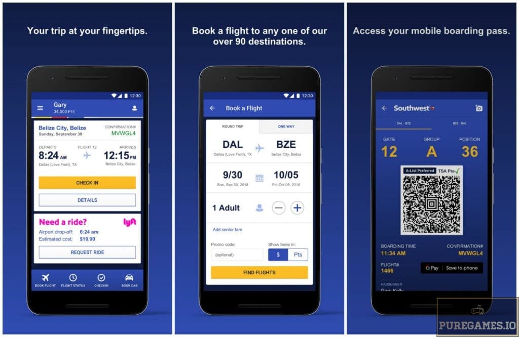 southwest airlines app